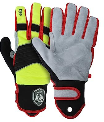 SEiZ Jagdhandschuhe Wild Trail Gelb/Schwarz/Rot Größe 9