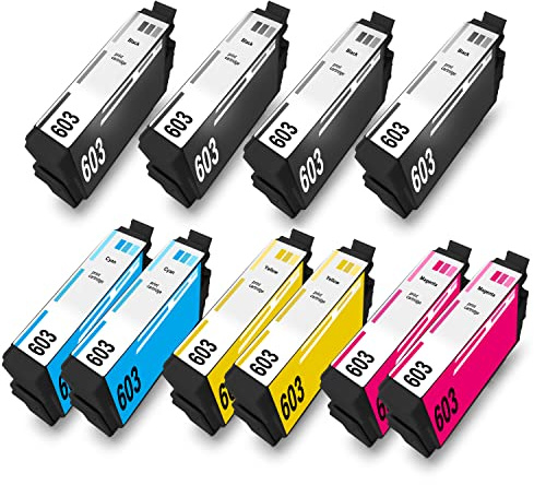 Eurotone 10x 603XL Patronen kompatibel für Epson 603 XL XP-2100 XP-2105 XP-2150 XP-2155 XP-3100 XP-3105 XP-3150 XP-3155 XP-4100 XP-4105 XP-4150 XP-4155 WF-2810 WF-2820 WF-2830 WF-2835 WF-2840 WF-2845