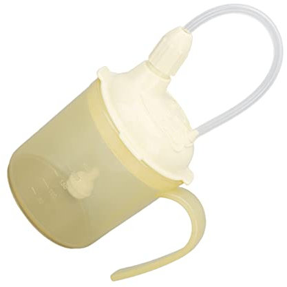 Drinking Aids Cup,300ml Sippy Cup for Hospitalized Patients,Reusable Straw Sippy Cup for Drink Water Porridge Soup,with Weighted Straw
