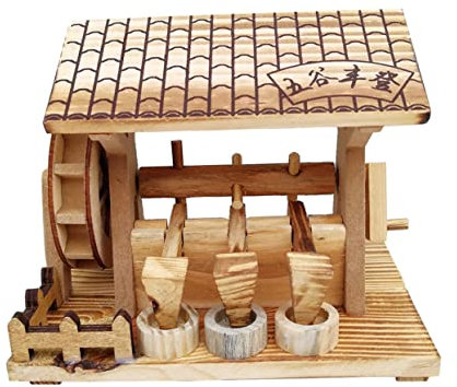 ibasenice Holz-wasserrad-Modell Handgefertigt Wasserrad-Modell-Spielzeug Holzornamente Für Wohnzimmer Büro Dekoration Wasserrad-Modell Holz-wasserrad Holzornamente Für Schlafzimmer Dekoratio