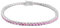Bracciale Tennis in Argento 925 Rodiato con Zirconi Colorati (Rosa, 18.00)