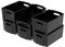 Lesbye 6 Pack Plastic Storage Bins for Cupboard, Pantry, Freezer, Cabinet and Drawer, Stackable Fridge Storage Organiser (Black)