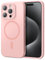 ESR for iPhone 15 Pro Max Case with MagSafe, Supports Magnetic Charging, Slim Liquid Silicone Case, Shock Absorbing, Screen and Camera Protection, Cloud Series, Pink