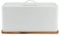 Salter BW13564WEU7 Toronto Bread Bin With Chopping Board – Countertop Storage Box With Wooden Base for Cutting & Serving, Rectangular Bread Holder Container for Kitchen, Easy To Clean, Acacia, White