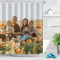 Passen Sie Ihren eigenen Duschvorhang mit Haken an, DIY Fototext Design Duschhintergrund, personalisiertes Badezimmergeschenk 48x72 Zoll