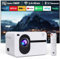 2024 New Upgraded Mini Projector with Enhanced Features 5G WiFi, Full HD 1080P, BT 5.1 Support, 12000 Lumens for Home Cinema, Compatible with Smartphones, Android/iOS/TV Box/PS5/XBOX.
