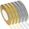 YUXIANLB 6 Rollen Glitzer-Metallic-Band 0 6 Cm X 22 M Gold Silber Glitzerndes Stoffband Zum Verpacken Von Geschenken Für Hochzeiten Geburtstage Weihnachten Festdekorationen DIY Bastelprojekte