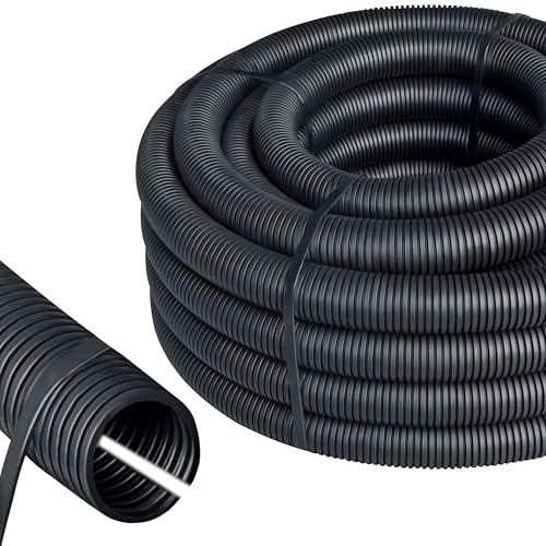 ISOLATECH Wellrohr geschlitzt ID Ø13mm AD Ø17mm L 5m Schwarz | PP, Reach, Innen/Außen, Temperatur -45C bis +125C, Hitzebeständig 240h bei +150C, RoHS, Flexibler Kabelschutz