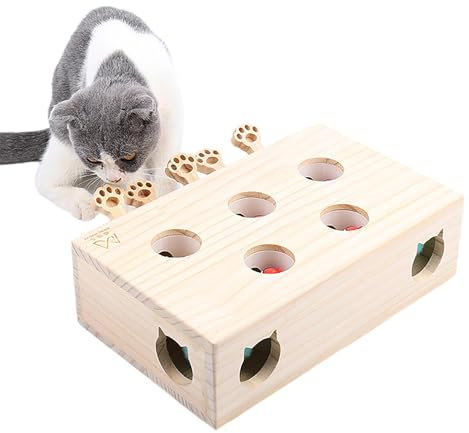 Cat Toy Interactive, Wooden Cat Puzzle, Whack Mole Cat Toy, Cat Hunting Toy, Interactive Scratching Toy, Cat Puzzle Game, Boredom Relieve Cat Toy, Scratching Toy For Cats, Indoor Cat Toy, Fun Cat Puzz