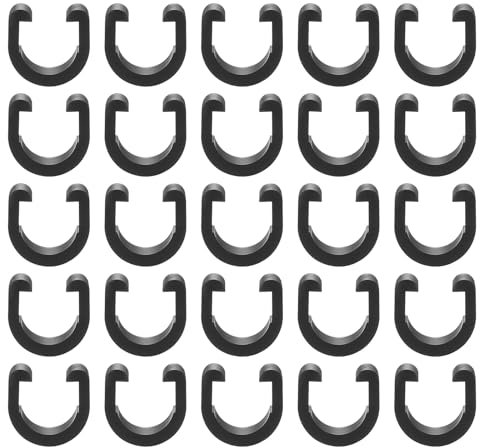 sourcing map 100pcs Bicycle Cable Clamps C-Clips Housing Hose Guide U-Clips Brake Derailleur Shifter for MTB Road Bike, Black