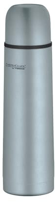 THERMOcafé by THERMOS TC Beverage Bottle Ice Blue Mat 0.50 L, Thermos Flask with Stainless Steel Cup, 12 Hours Hot & 24 Hours Cold, Leak-Proof, for School, On The Go and Office