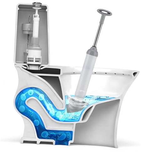 EXCEART Stantuffo Ad Aria Compressa per WC Stantuffo Funzione Sturalavandini Vuoto Disintasatore per Scarichi Design Tira e Spingi per Appendere Applicabile per Vasche e Lavelli