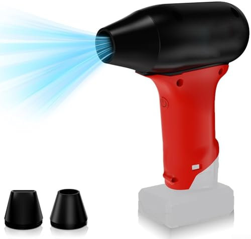 HpLive Akku-Luftbläser Gewalttätiger Fan 12V Kompressor mit 3 Geschwindigkeiten 130.000 U/min Mini-Gebläse für Werkzeuge Auto Computer Reinigung (Ohne Akku)
