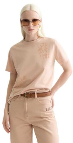 Scotch & Soda Damen All Over Velvet Pattern T-Shirt T-Shirt (1er Pack)