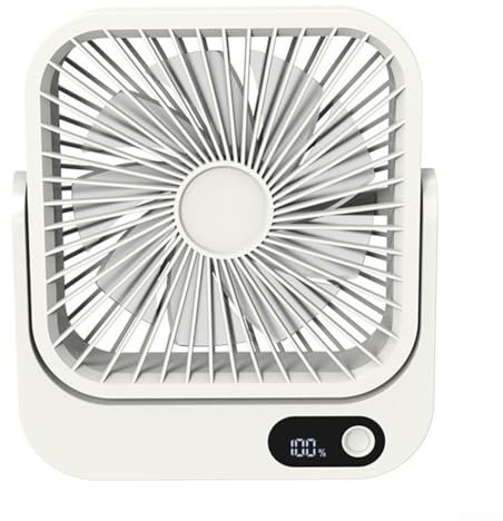 Stylish USB Powered Desk Fan Featuring 5 Unique Airflow Modes and an Informative LED Screen