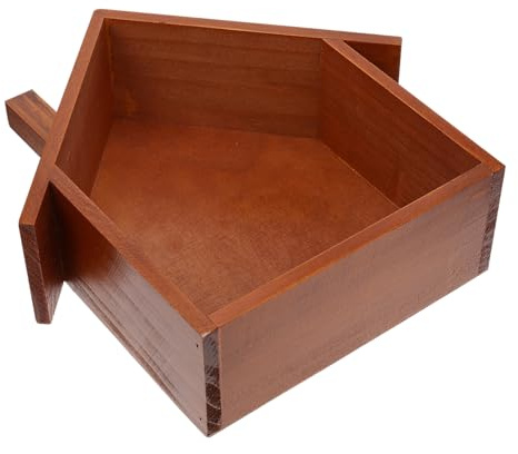 FUTUREORYY Holz Wandregal Hausform Aufbewahrung Dekor Kinderzimmer Schlafzimmer Wohnraum Regal