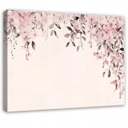 WallArena Leinwand Bilder Botanisch 120x80 cm | Leinwandbilder, Bild auf leinwand, Wandbild XXL groß Wandbilder für Wohnzimmer Schlafzimmer Wohnzimmerbilder Modern
