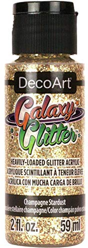 DecoArt Galaxy Glitter Acrylic Paint 59ml (2oz) - Champagne Starbust, Gold