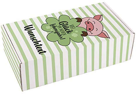 Herz & Heim® Geschenkkiste zum Geburtstag - Viel Glück im neuen Lebensjahr - mit Ihrem Wunschtext bedruckt