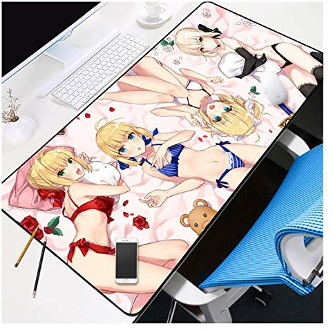 IGIRC Tapis De Souris Destiny Night 800X300Mm, Tapis De Souris De Jeu Rapide, Large XXL Grand Tapis De Souris avec Base De 2Mm D'Épaisseur, pour Ordinateurs Portables, Pc, A