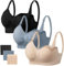 HBselect 3 Pack Women’s Nursing Bra Wireless Seamless Maternity Bra Breastfeeding Bras Bralette with Removable Bra Pads Extenders