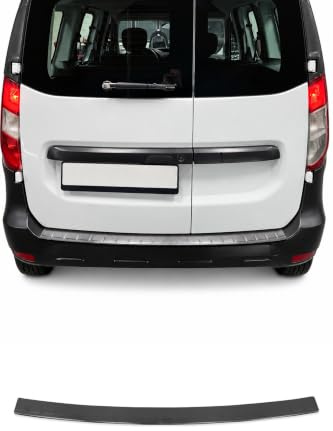 OMAC Ladekantenschutz für Dacia Dokker 2012-2021 Edelstahl dark gebürstet | Edelstahl dark Chrom gebürstet, Stoßstangenschutz, fahrzeugspezifische Passform
