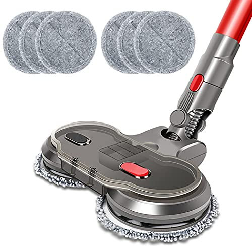 Cabezal eléctrico de repuesto para aspiradora Dyson V7 V8 V10 V11, 1 cabezal de fregona + 1 tanque de agua + 6 trapos de fregona