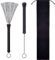 LATRAT 1 Paire Brosses à Tambour Rétractable, avec sac Rangement Portable, Poignées en Caoutchouc Confortables, pour Batterie Jazz Stick