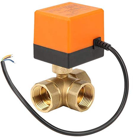 Elektrischer Kugelhahn Kompaktes Design 3-Wege Elektroschalter Motorisierter Kugelhahn DN25 DC 24V für Solarwarmwasserbereiter zum Heizen