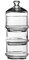 Fornord Stackable Glass Jar Sweet Candy Storage Container With Lid Stacking Chocolate Bonbon Candy Buffet Tower Home Party Wedding, Clear (3 Tier)