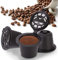 Filtre à capsules de café réutilisable, 3pcs filtres à capsules de dosettes domestiques Filtre capsule café(Le noir)