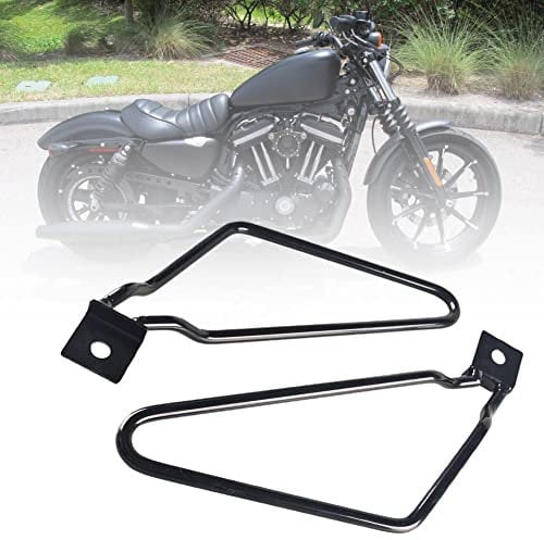 2 Staffe di Montaggio per Borse Laterali per Moto, Staffe per Borse Laterali per Moto, Telai per Moto e Raccordi per XL883/1200 HD1450/1584(Nero)