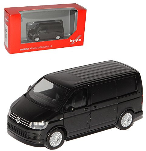 Volkwagen T6 Multivan Personen Transporter Schwarz T5 Ab 2. Facelift 2015 H0 1/87 Herpa Modell Auto mit individiuellem Wunschkennzeichen