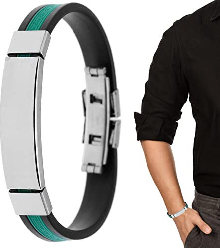 Jildouf Lymph-Armband für Herren, wasserdicht, verstellbar, Sportarmbänder, stilvolle Handgelenkbänder für Erwachsene, Männer, Teenager, Outdoor, Reisen, Camping, Wandern