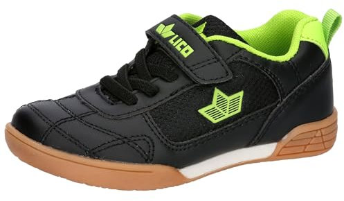 Lico Jungen Unisex Kinder Bernie V Hallenturnschuhe, Schwarz/Lemon, 25 EU