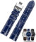 FOUUA Uhrenarmband für Longines 19mm 20mm 21mm Leder Krokodilmuster Echtleder-Uhrenarmband mit Blauen Schwarz Braun Armband Uhrenarmband Ersetzen für Longines Master Concas Classic Reproduction Series