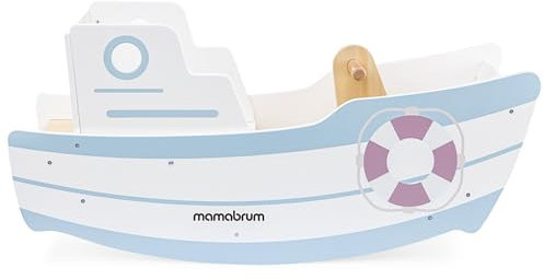 Mamabrum, Grand Bateau à Bascule en Bois, Effet Exceptionnel sur Le développement, Bascule Confortable, apaisant pour Le Jardin à Bascule du bébé à Bascule