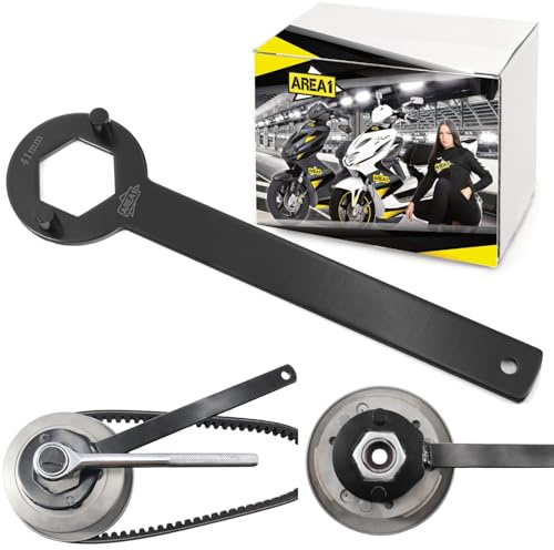 Area1 Kupplungsschlüssel 41 mm Blockierwerkzeug kompatibel mit 50ccm 2T Yamaha Aerox (R/Naked) Neos Jog R BWS Why Passend für MBK Nitro Booster Ovetto MachG Stunt Malaguti F10 Jet F12 Phantom F15 461