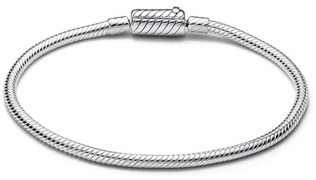 PANDORA Bracciale Moments in maglia snake in argento Sterling con chiusura magnetica, 16