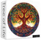 Tree of Life 1000 Piece Mandala Jigsaw Puzzles: Nature Plant Round, Hard Challenging Puzzles for Adults