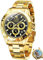 OLEVS Hommes Doré Noir Montre Automatique MéCanique Automatique en Acier Inoxydable Lunette Lumineuse éTanche Montres De Luxe