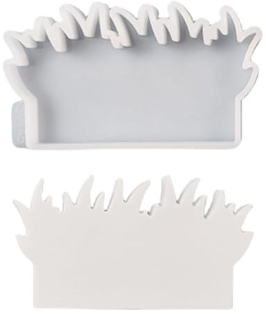 ALEFBET Silikonformen Gießformen, Silikonform Kerzenhalter DIY Kombination Silikon Gießform Kerzenhalter, Gipsformen zum Gießen (Einsatz - Gras)