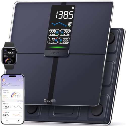 Ovutek Smart Scale for Body Weight, BMI, Body Fat Bathroom Scale 450lb