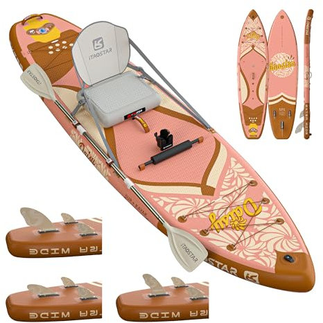 iTAOSTAR D03D 35 Extra Wide Paddle Board for Better Balance, Inflatable Stand Up Paddle Board with Premium SUP Accessories, Inflatable Paddle Boards for Adults/Youth of All Skill Levels…