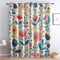 Generisch Bunte Blumenmuster Vorhang, Retro Florale Gardinen mit Ösen 2er Set Verdunkelungsvorhang, Aquarell Blumen Vorhänge, Wohnzimmer Schlafzimmer Kinderzimmer Blickdicht, 150x166 cm