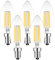 Sokkldccd E14 Led Light Bulb Warm White, SES 4W Led Candle Light Bulbs Small Screw, 40W Equivalent, 2700K, Pack of 5