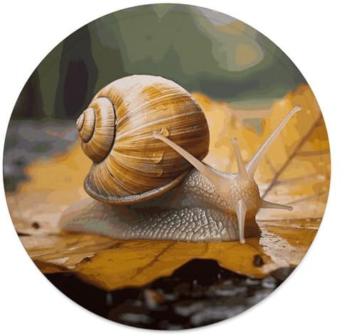 Weiche Überwurfdecke, lustige runde Decke, Schnecke in Blättern, Flanelldecke für Bett, Couch, Camping
