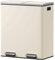 EVRE 60L Kitchen Waste Rubbish Recycling Soft Close Bin 2 x 30L Double Compartment Separation with Removable Plastic Buckets, Odour Seal, Smudge & Fingerprint Resistant… (Cream)