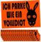 GamesMonkey® - Aufkleber - 50 Stücke + 10 BONUS - Parken wie ein Esel - 10 X 7 CM - Park Idiot Falschparker - für den Außenbereich (COL004)
