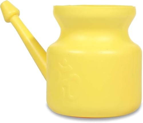 jal neti pot Round for sinus water capacity 400 ML orange (YELLOW)